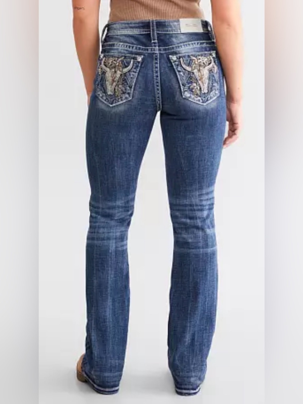 MISS ME Women's Dreamin' Longhorn Bootcut Jeans